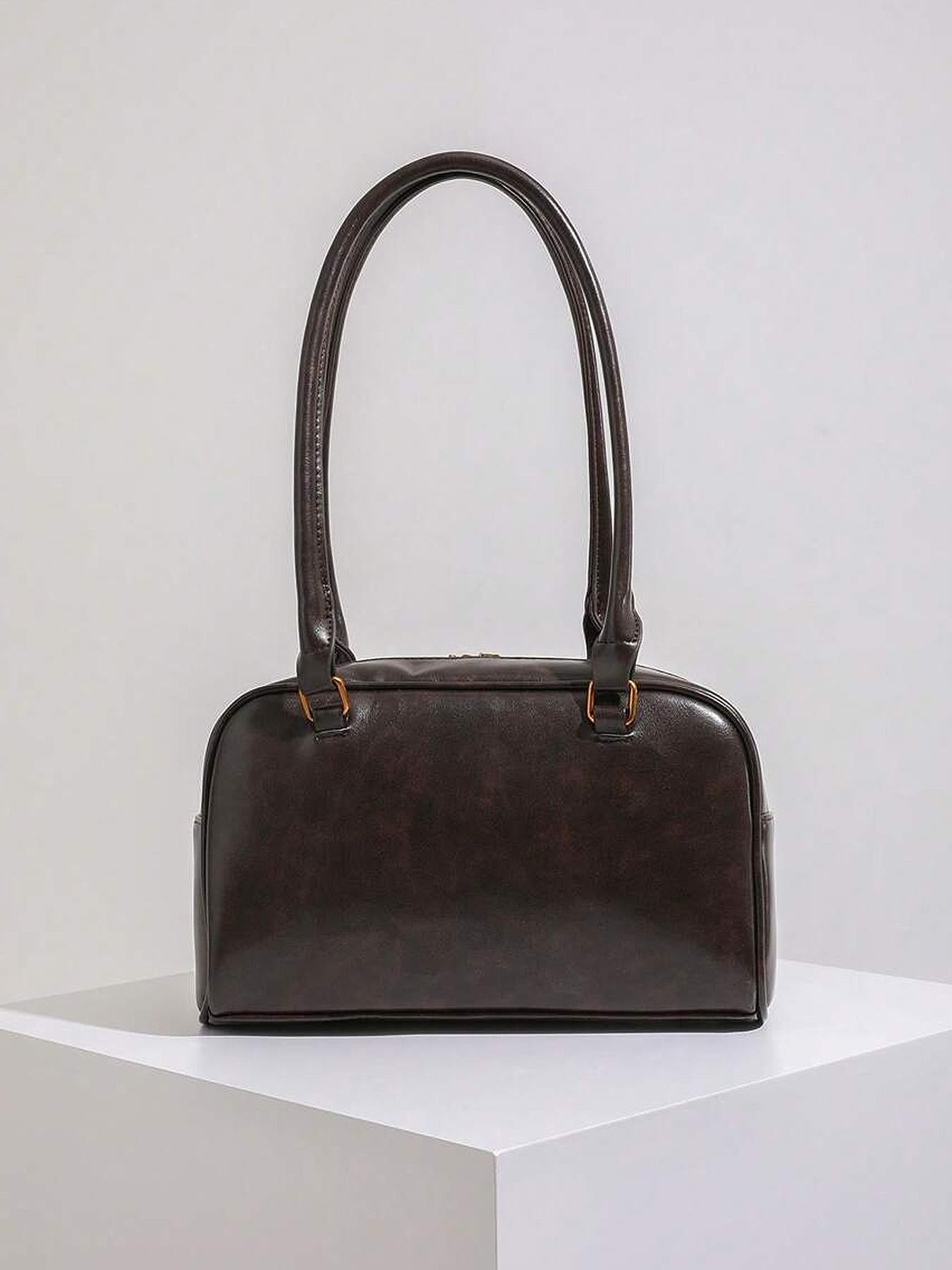 The Chic Retro-Style Double-Pocket Shoulder Bag – The Perfect Everyday Commuter Companion