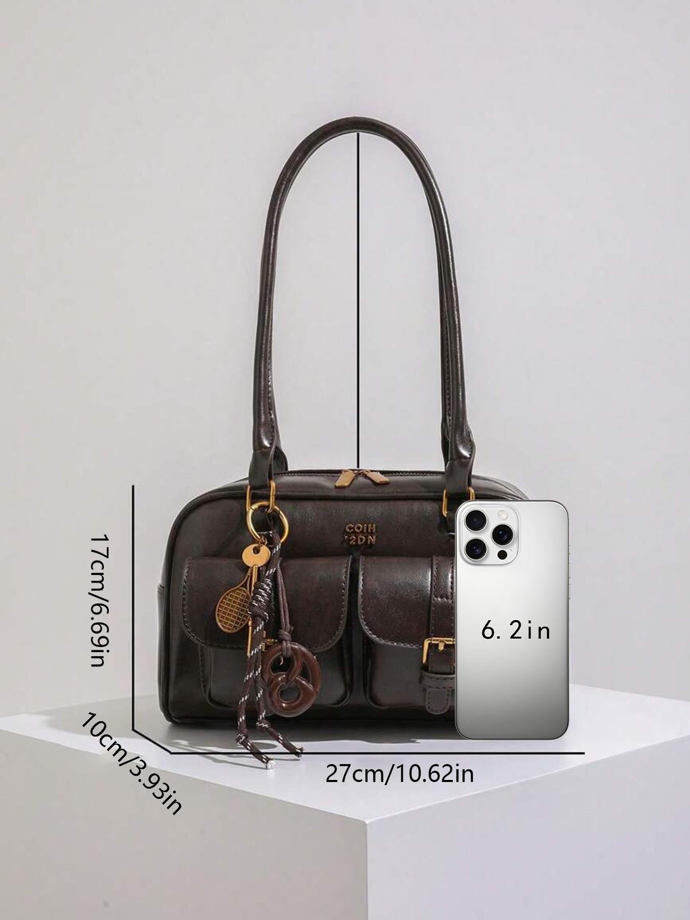 The Chic Retro-Style Double-Pocket Shoulder Bag – The Perfect Everyday Commuter Companion
