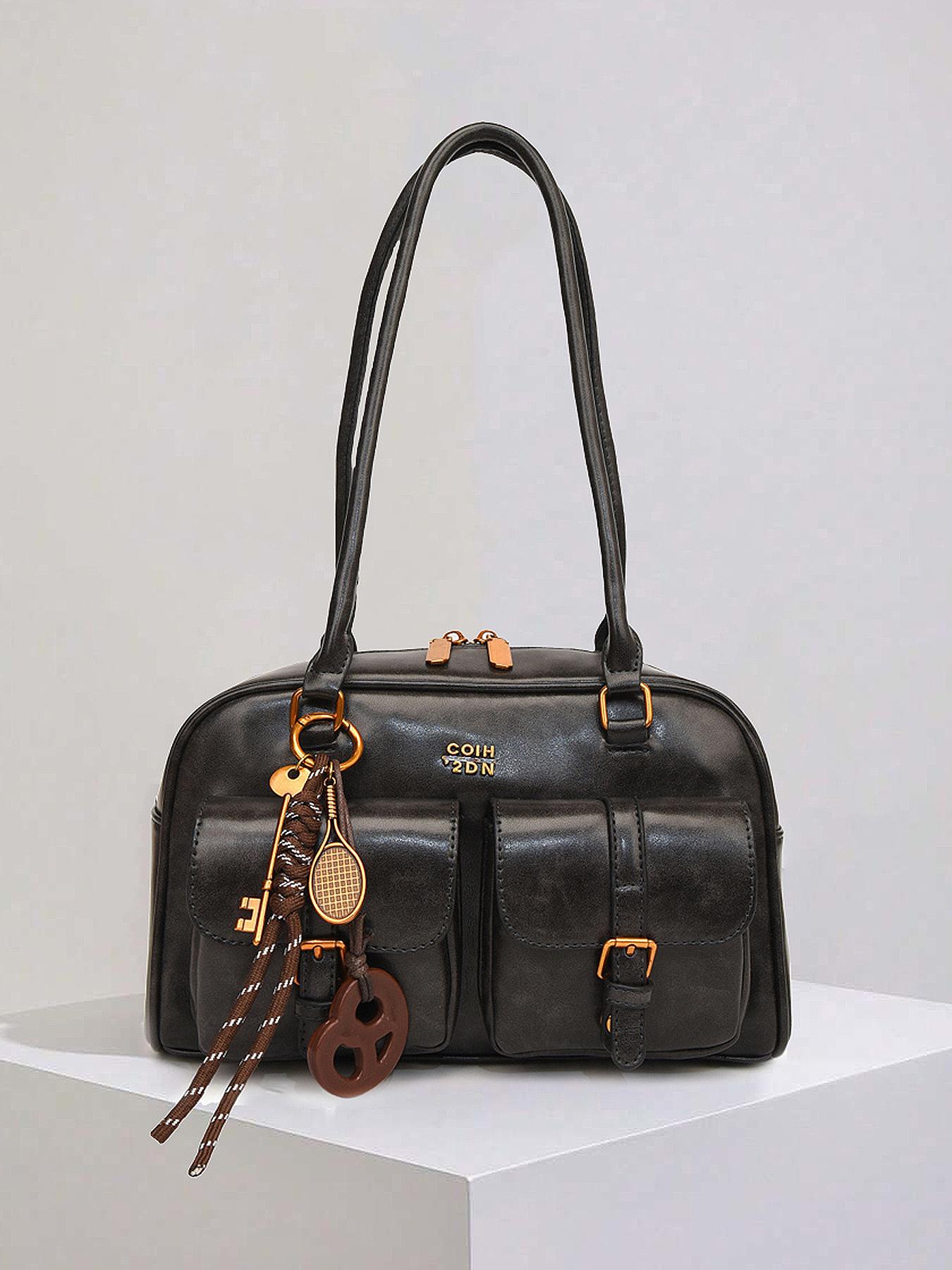The Chic Retro-Style Double-Pocket Shoulder Bag – The Perfect Everyday Commuter Companion