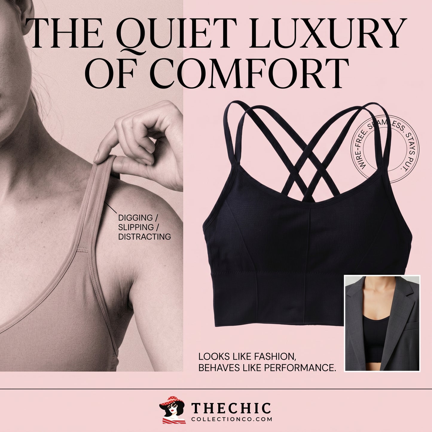 Elevate Your Flow: The Chic Seamless Back-Cross Beauty Bra