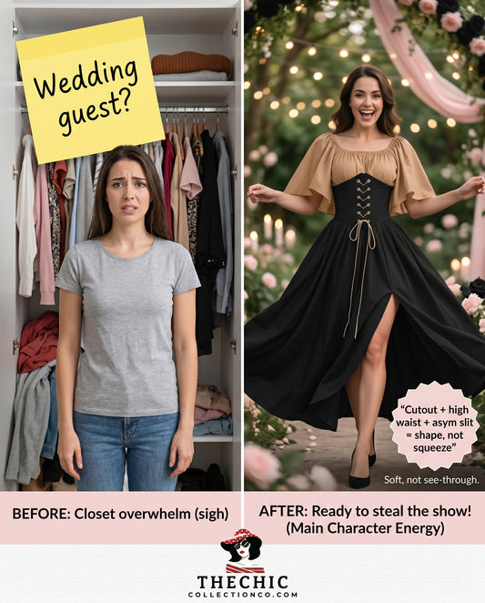 Enchanted Irish Fairytale Gown – Ruffled Renaissance Overdress with Retro Corset