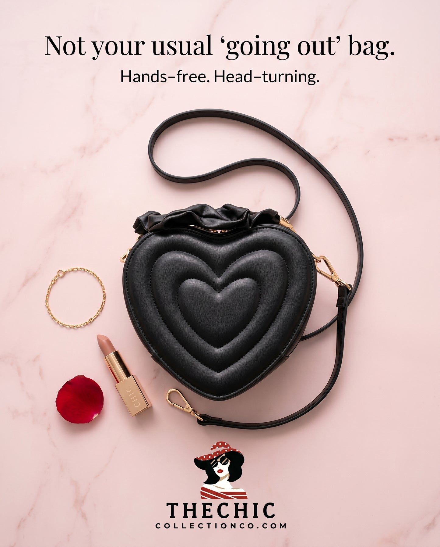 The Chic Fashion Heart‑Shape PU Leather Handbag – Women’s Top Handle & Crossbody Bag