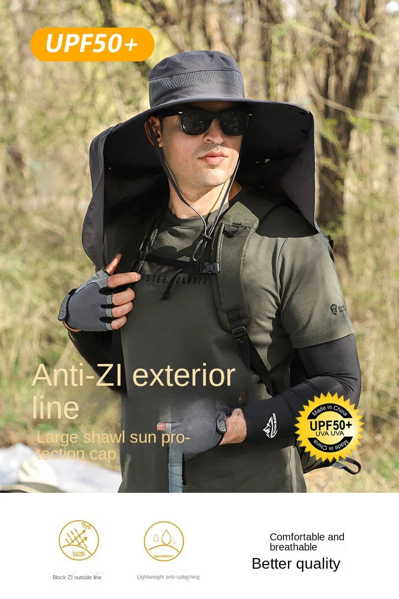 Ultimate Sun Protection Shawl Hat – Waterproof, Wide Brim, All‑Season Outdoor Cap