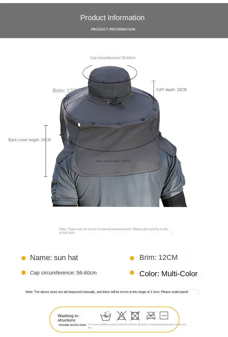 Ultimate Sun Protection Shawl Hat – Waterproof, Wide Brim, All‑Season Outdoor Cap