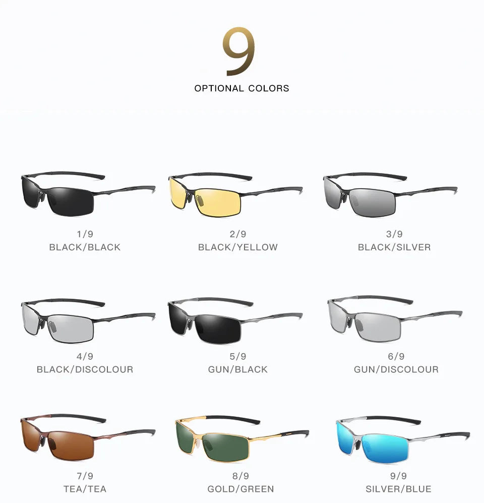 Polarized Night-Vision Driving & Sports Sunglasses – Clearer, Safer Vision Day and Night