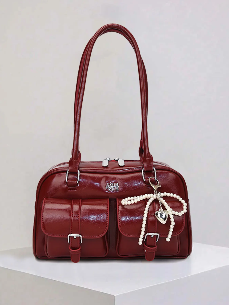 The Chic Retro-Style Double-Pocket Shoulder Bag – The Perfect Everyday Commuter Companion
