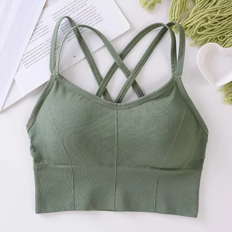 Elevate Your Flow: The Chic Seamless Back-Cross Beauty Bra