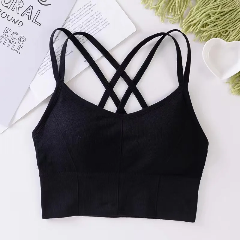 Elevate Your Flow: The Chic Seamless Back-Cross Beauty Bra