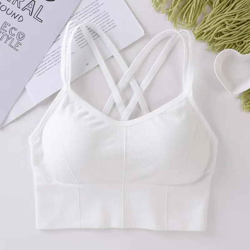 Elevate Your Flow: The Chic Seamless Back-Cross Beauty Bra