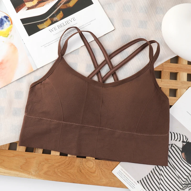 Elevate Your Flow: The Chic Seamless Back-Cross Beauty Bra