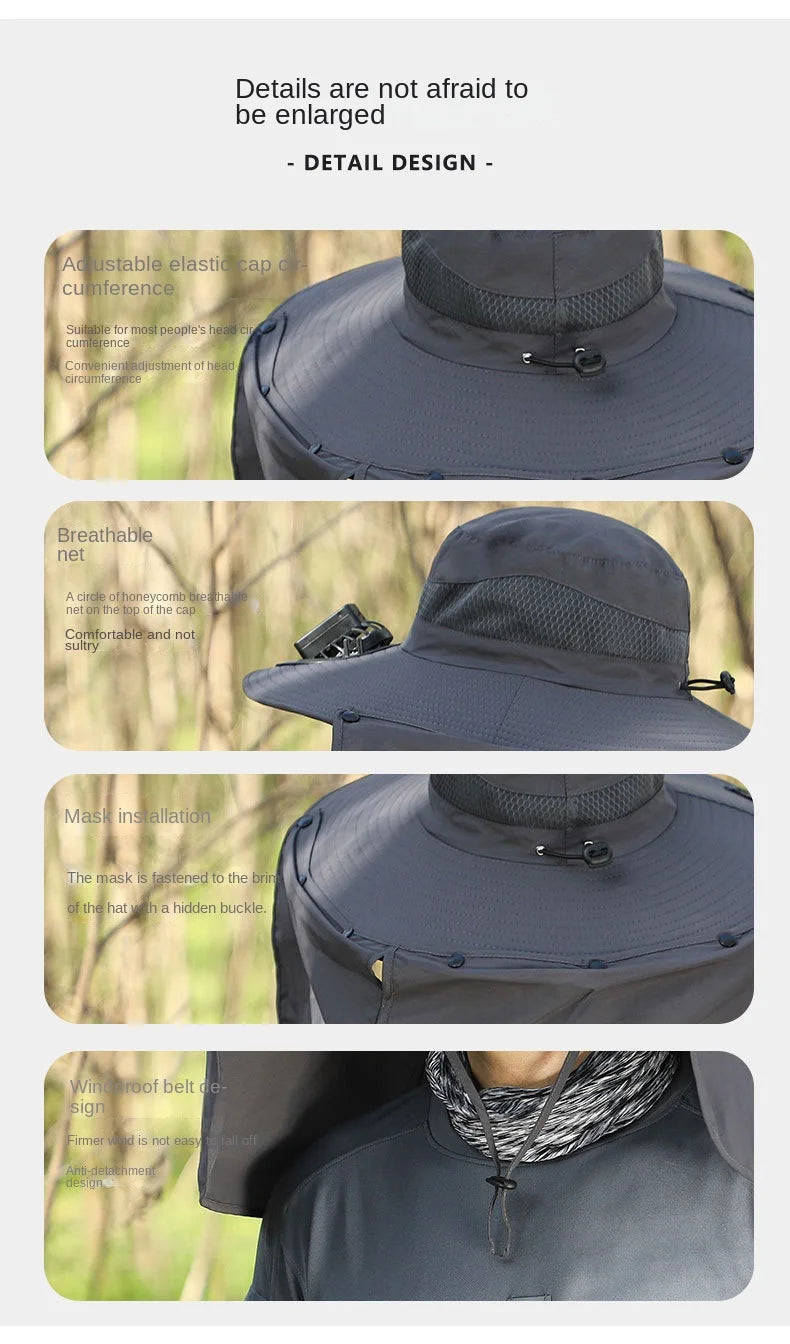 Ultimate Sun Protection Shawl Hat – Waterproof, Wide Brim, All‑Season Outdoor Cap