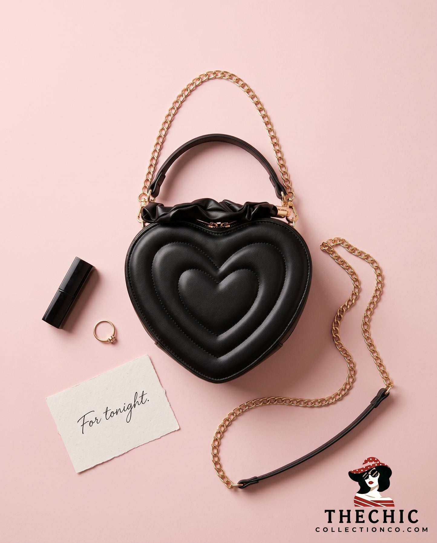 The Chic Fashion Heart‑Shape PU Leather Handbag – Women’s Top Handle & Crossbody Bag
