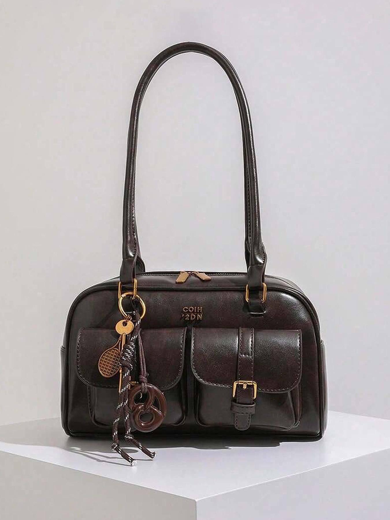 The Chic Retro-Style Double-Pocket Shoulder Bag – The Perfect Everyday Commuter Companion