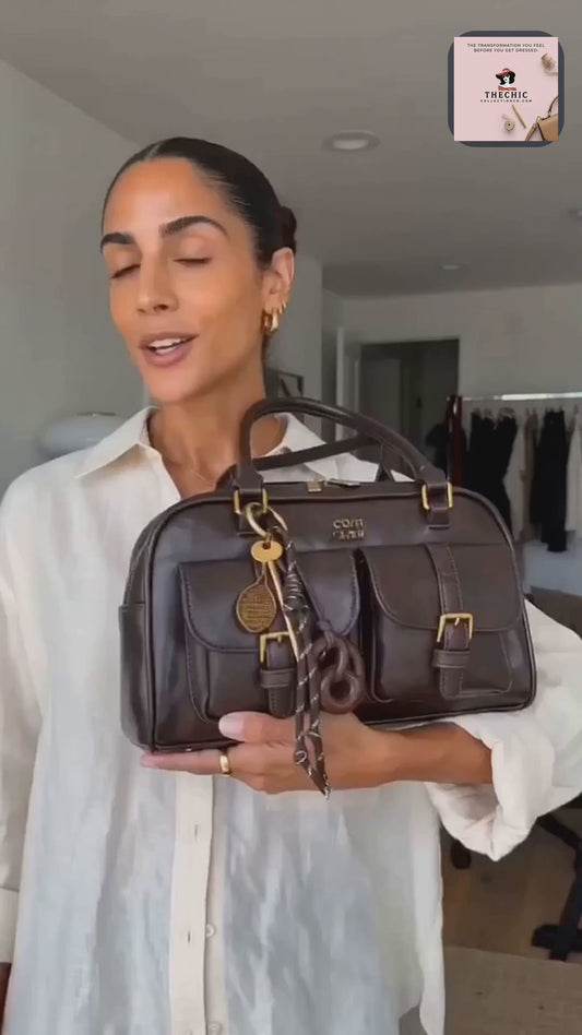 The Chic Retro-Style Double-Pocket Shoulder Bag – The Perfect Everyday Commuter Companion